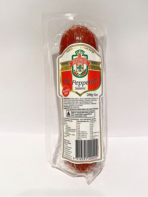 Picture of BERTOCCHI HOT PEPPERONI 200G