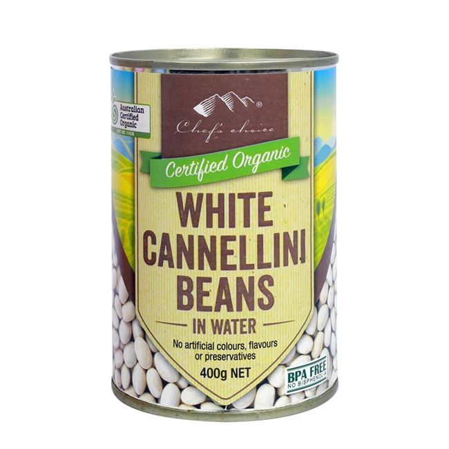 Picture of CHEFS CHOICE ORGANIC WHITE CANNELLINI BEANS 400G