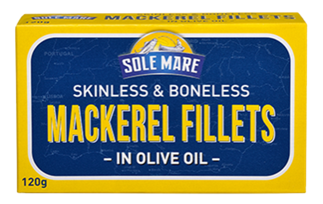 Picture of SOLE MARE MACKERAL FILLETS IN OLIVE OIL 120G